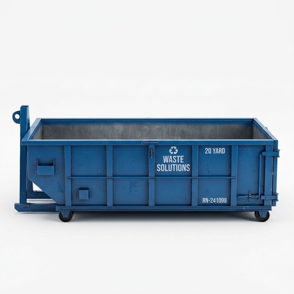 Premium Blue Roll-Off Dumpster Container